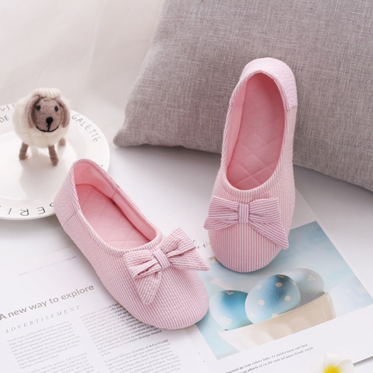 Bow Confinement Shoes Indoor Home Confinement Shoes Non-Slip Floor Bag Heel Slippers, Size: 35-36