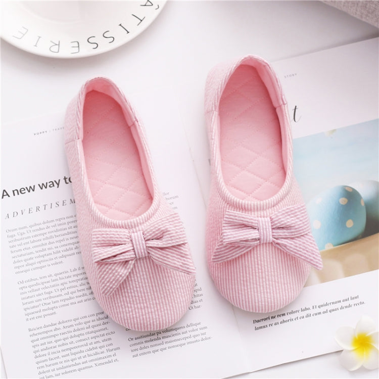 Bow Confinement Shoes Indoor Home Confinement Shoes Non-Slip Floor Bag Heel Slippers, Size: 37-38
