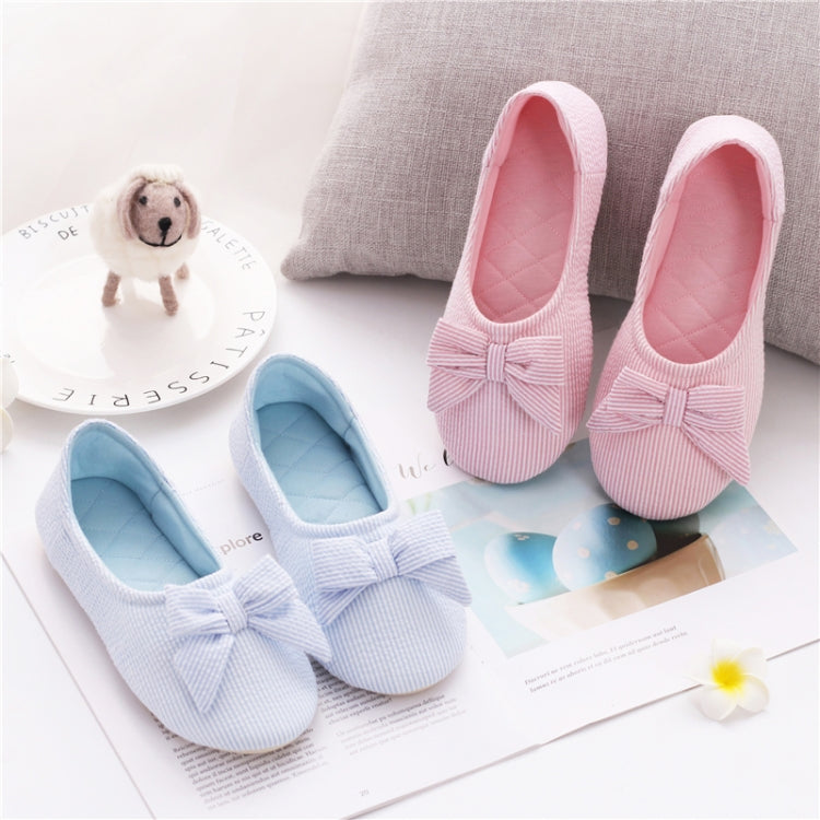 Bow Confinement Shoes Indoor Home Confinement Shoes Non-Slip Floor Bag Heel Slippers, Size: 37-38