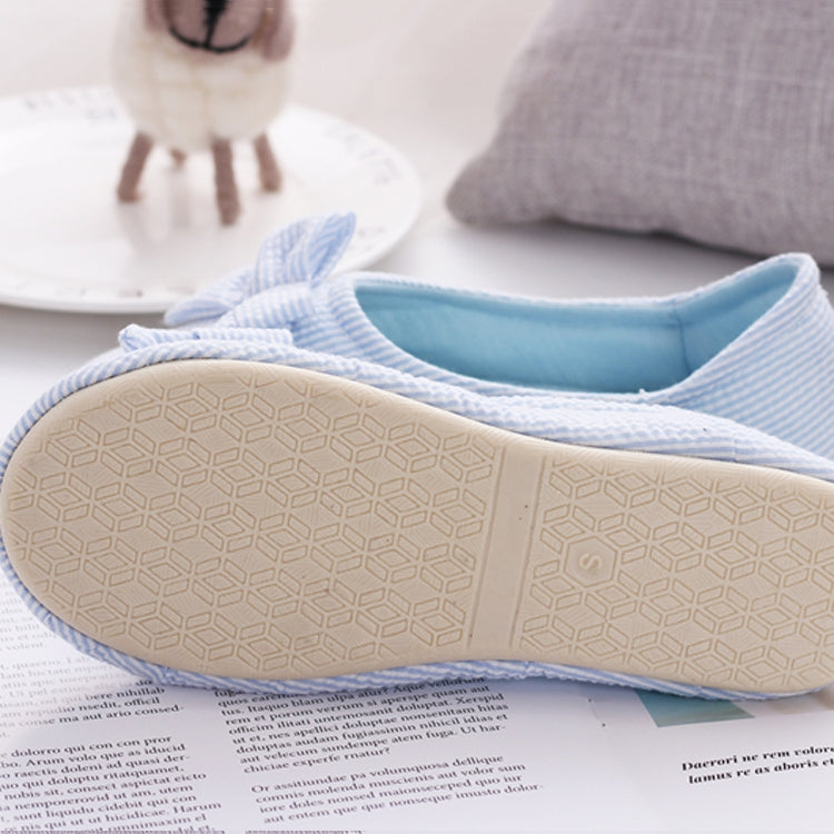 Bow Confinement Shoes Indoor Home Confinement Shoes Non-Slip Floor Bag Heel Slippers, Size: 37-38