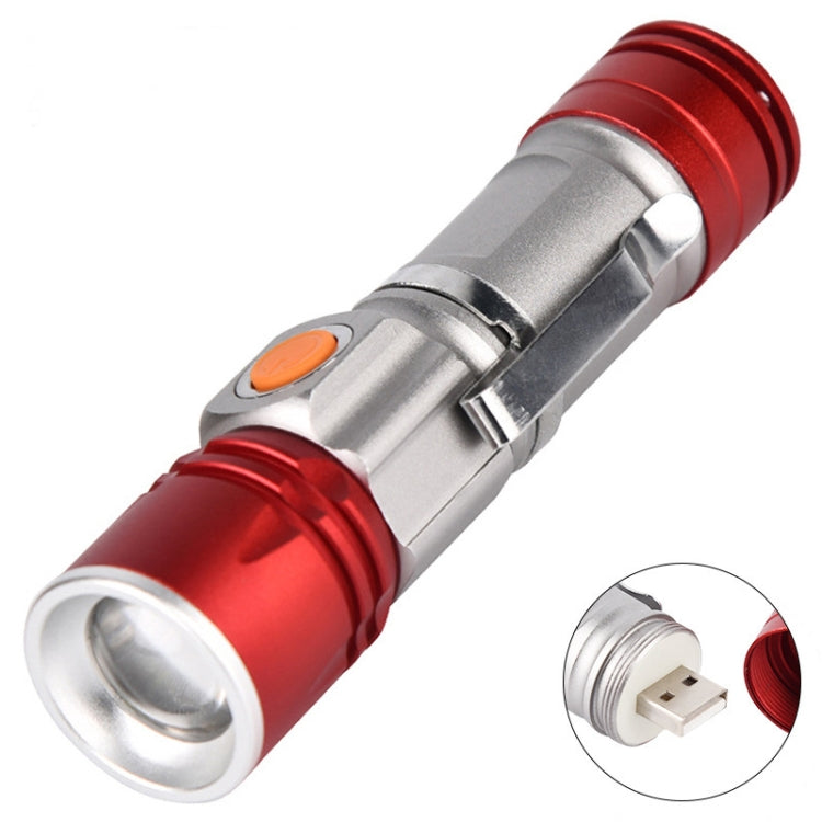 TG-S185 Strong Light Flashlight Telescopic Zoom Long-Range Aluminum Alloy USB  Handheld Mini Charging Flashlight