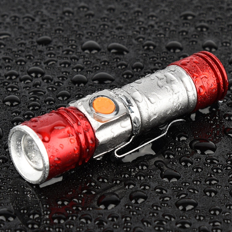 TG-S185 Strong Light Flashlight Telescopic Zoom Long-Range Aluminum Alloy USB  Handheld Mini Charging Flashlight