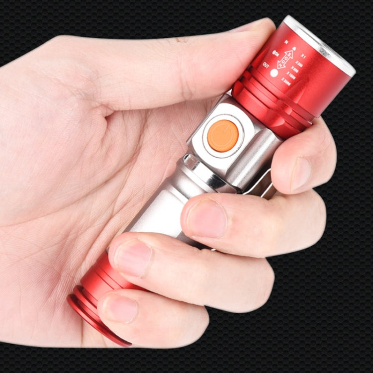 TG-S185 Strong Light Flashlight Telescopic Zoom Long-Range Aluminum Alloy USB  Handheld Mini Charging Flashlight