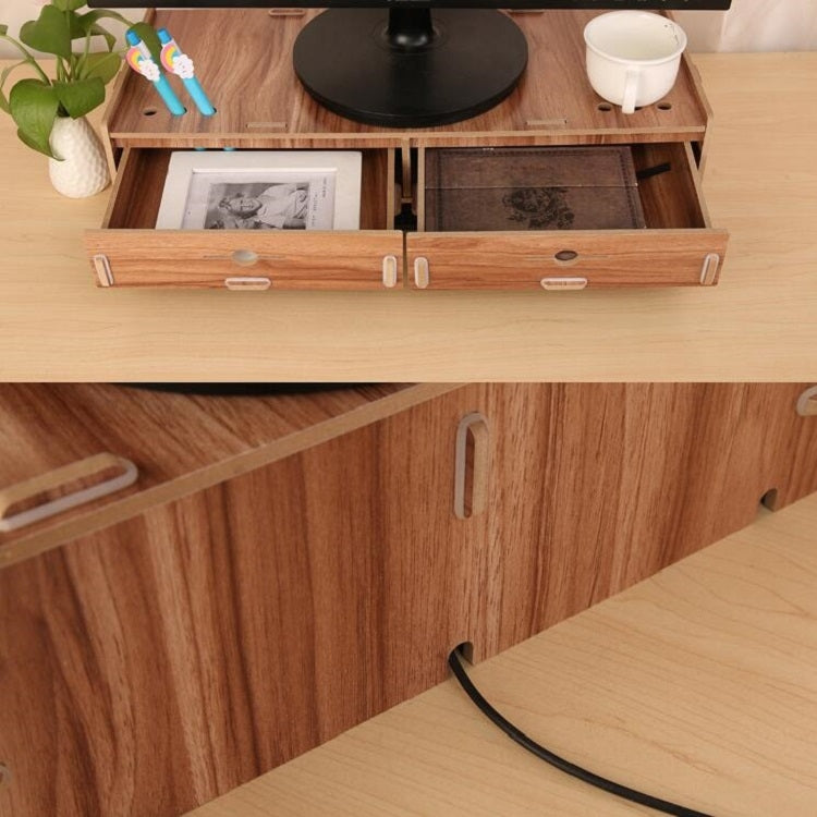 LCD Monitor Increase Rack Wooden Keyboard Rack Desktop Storage Rack Shelf(Sakuragi)