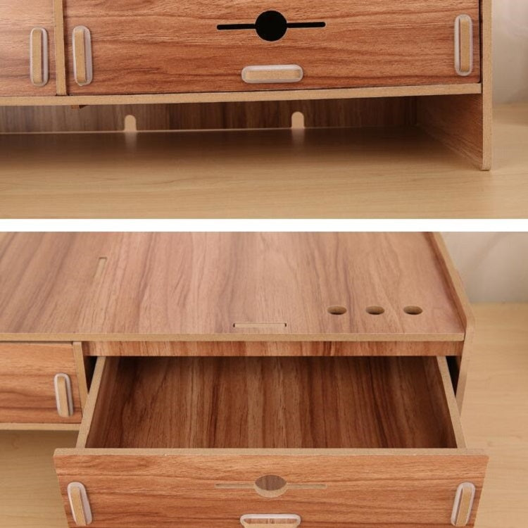 LCD Monitor Increase Rack Wooden Keyboard Rack Desktop Storage Rack Shelf(Sakuragi)