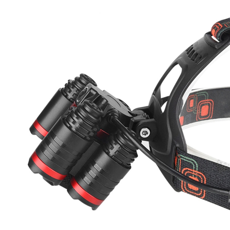 TG-T003 Rechargeable Headlamp Head-Mounted Zoom 5LED Outdoor Fishing Light Searchlight  (DC Port Without Battery)