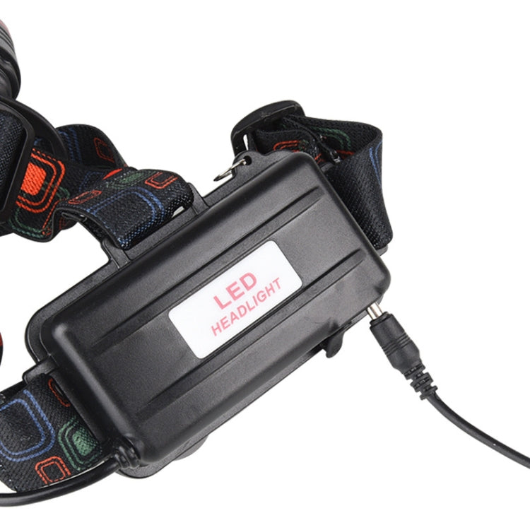TG-T003 Rechargeable Headlamp Head-Mounted Zoom 5LED Outdoor Fishing Light Searchlight (USB Port Without Battery)