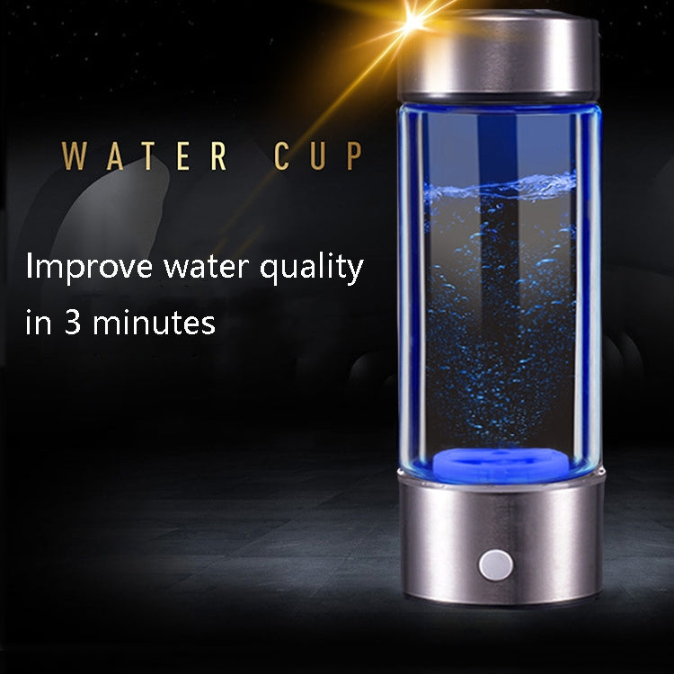 Portable Health Hydrogen-Rich Water Cup High-Concentration Negative Ion Electrolysis Generator, Capacity: 450ml