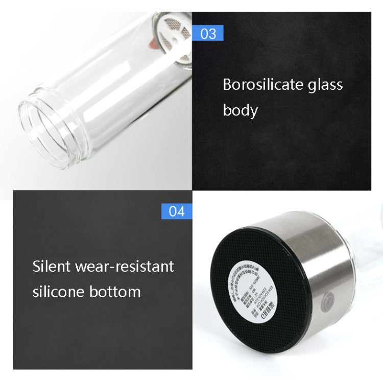 Portable Health Hydrogen-Rich Water Cup High-Concentration Negative Ion Electrolysis Generator, Capacity: 450ml