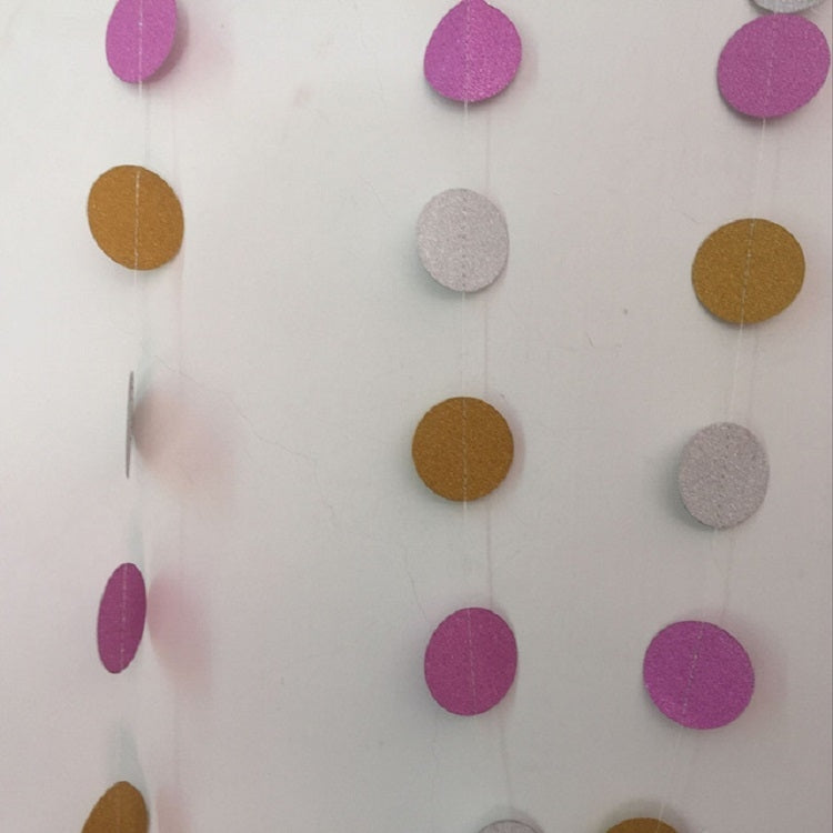 5 PCS Flash Gold Paper String Pull Flower Hanging Ornaments Wedding Party Holiday Decoration, Specification:Length 2m