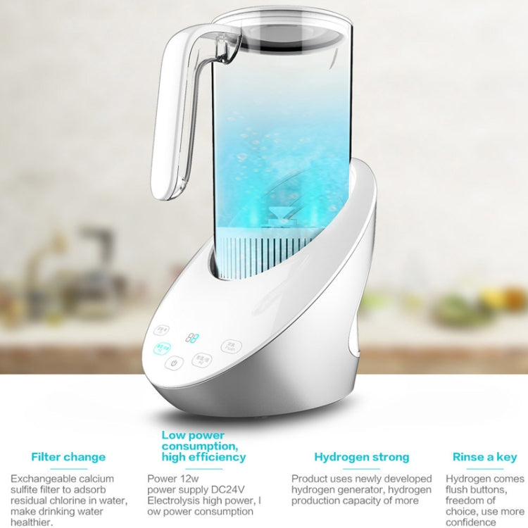 Hydrogen-Rich Water Machine Household Hydrogen-Rich Electrolysis Water Kettle, EU Plug(English Version)