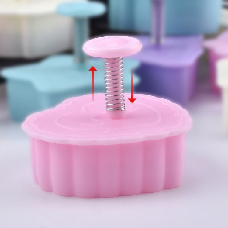5 Sets Three-Dimensional Fondant Biscuit Embossing Mold Push-Type Cake Mold Random Style Delivery