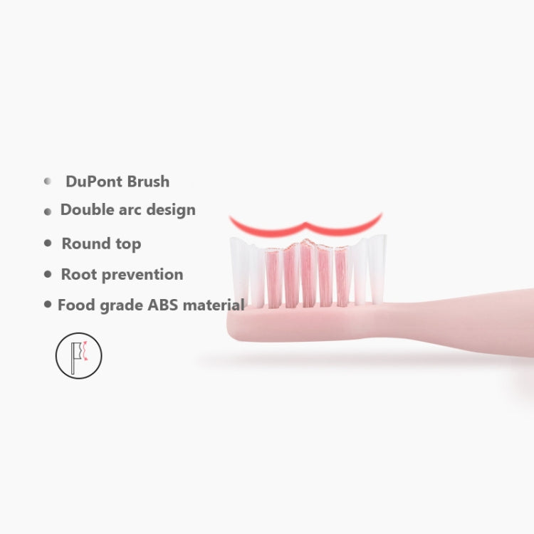 DELIPU Electric Toothbrush Rechargeable Sonic 5-Speed Adjustment Children Adult Household Waterproof Soft Hair Whitening Toothbrush USB Charging Cable (Pink)