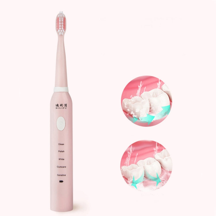 DELIPU Electric Toothbrush Rechargeable Sonic 5-Speed Adjustment Children Adult Household Waterproof Soft Hair Whitening Toothbrush USB Charging Stand (Blue)