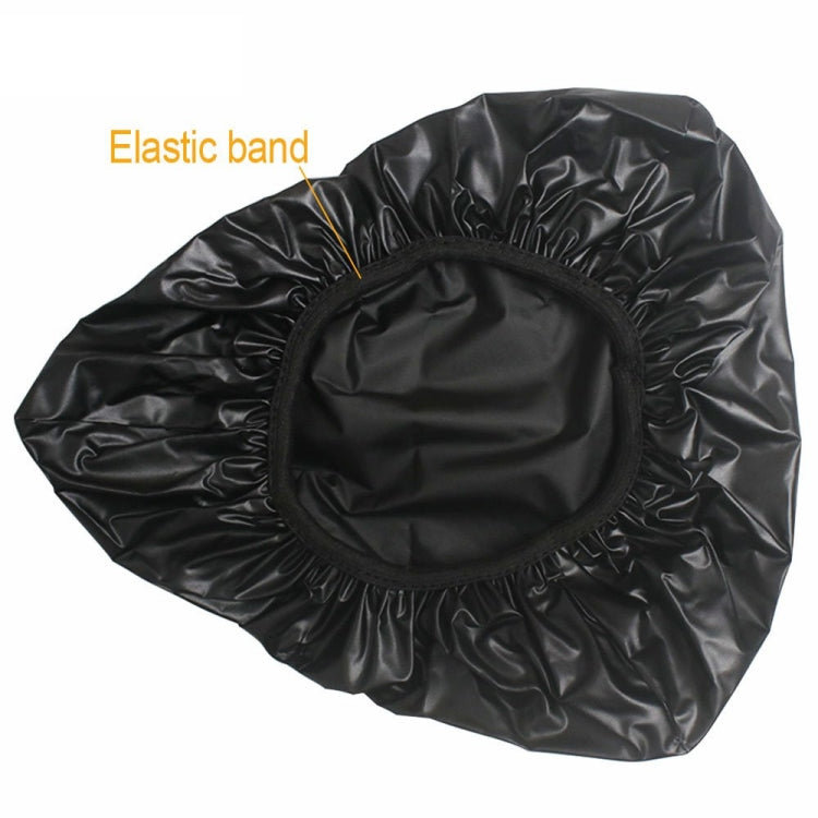10 PCS Bicycle Saddle Waterproof Cover Bicycle Seat PVC Waterproof Seat Cover Hot Pressed Rain Cover, Size: Large(Black)