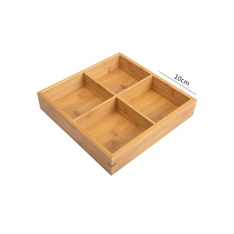 Hot Pot Bamboo Plate Compartmental Platter Vegetable Wood Tray Set Small Four Grid Bamboo Plate