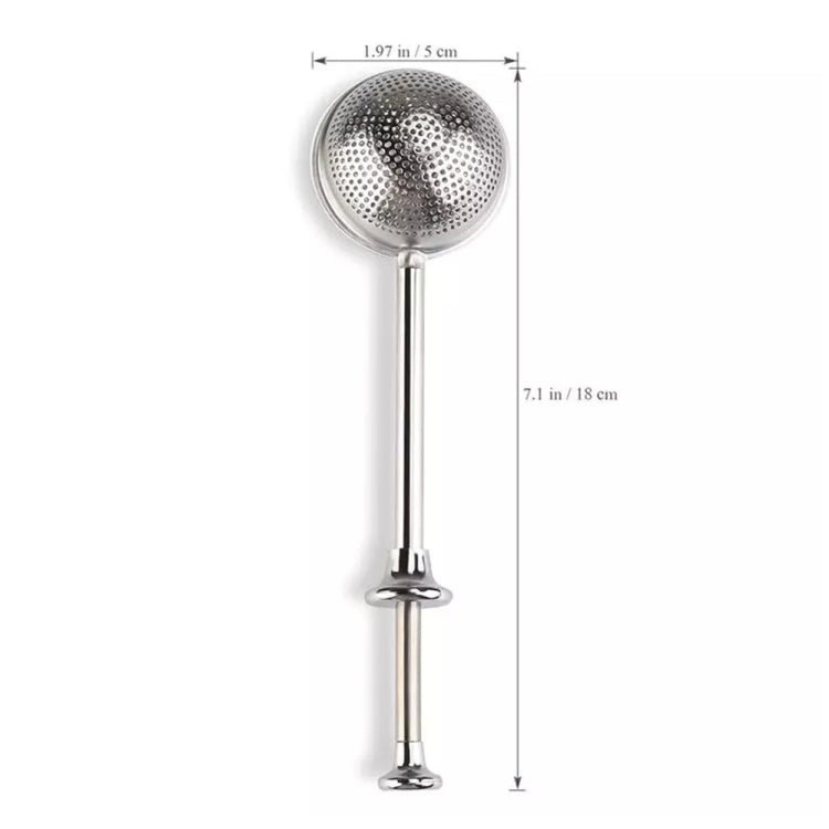 2PCS Stainless Steel Teapot Tea Strainer Ball Shape Mesh Tea Infuser Filter