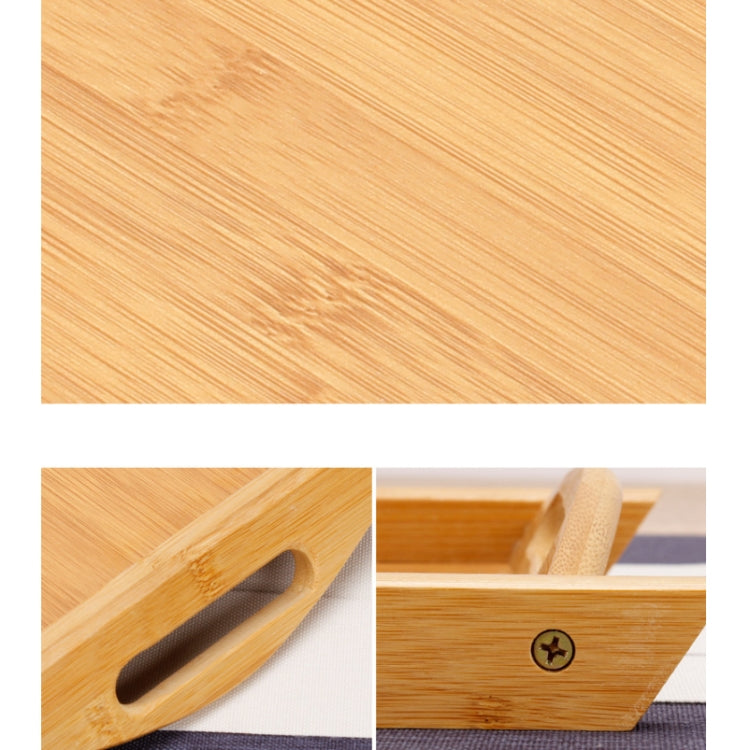 Bamboo Binaural Tea Set Tray Bread Display Tray, Size: 51x34.5cm