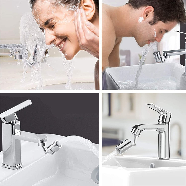 720-Degree Universal Rotating Faucet Anti-Splash Spout Filter Dual-Function Faucet, Specification: Three Sections