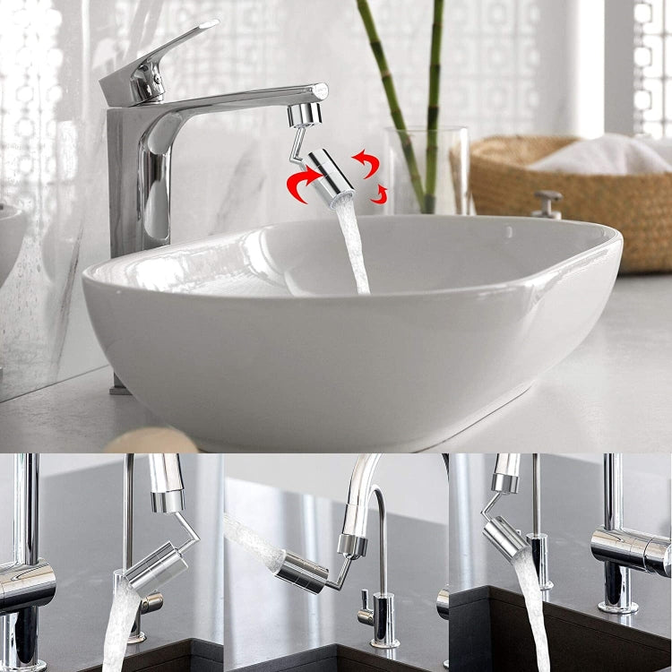 720-Degree Universal Rotating Faucet Anti-Splash Spout Filter Dual-Function Faucet, Specification: Three Sections