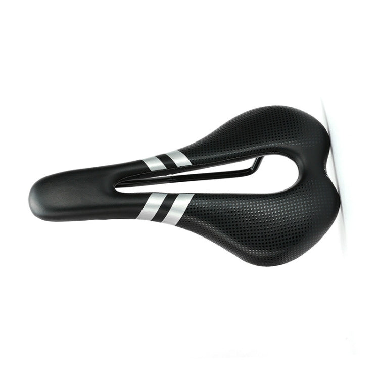 Mountain Bike Seat Road Bike Saddle Bicycle Seat Hollow Seat(Silver)
