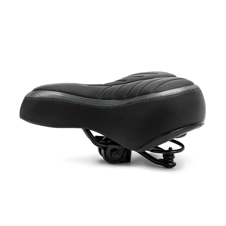 Bicycle Seat Cushion Shock-Absorbing Stripe Bicycle Saddle Sports Seat Package Bicycle Accessories(Black)