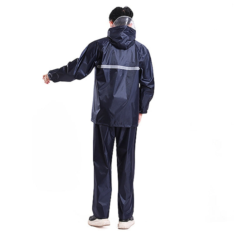 Thickened Labor Protection Reflective Raincoat Rain Pants Split Suit Adult Outdoor Oxford Cloth Riding Duty Raincoat, Size: L
