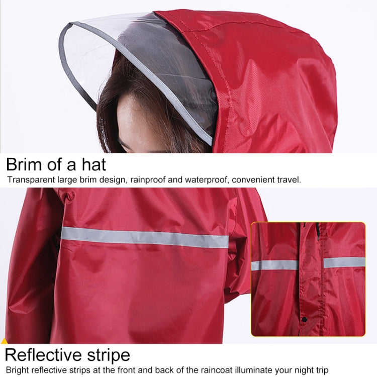 Thickened Labor Protection Reflective Raincoat Rain Pants Split Suit Adult Outdoor Oxford Cloth Riding Duty Raincoat, Size: XXL