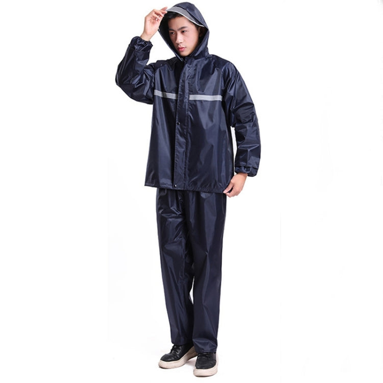 Thickened Labor Protection Reflective Raincoat Rain Pants Split Suit Adult Outdoor Oxford Cloth Riding Duty Raincoat, Size: 3XL