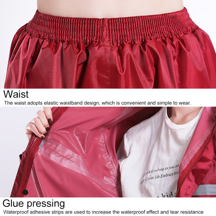 Thickened Labor Protection Reflective Raincoat Rain Pants Split Suit Adult Outdoor Oxford Cloth Riding Duty Raincoat, Size: 3XL