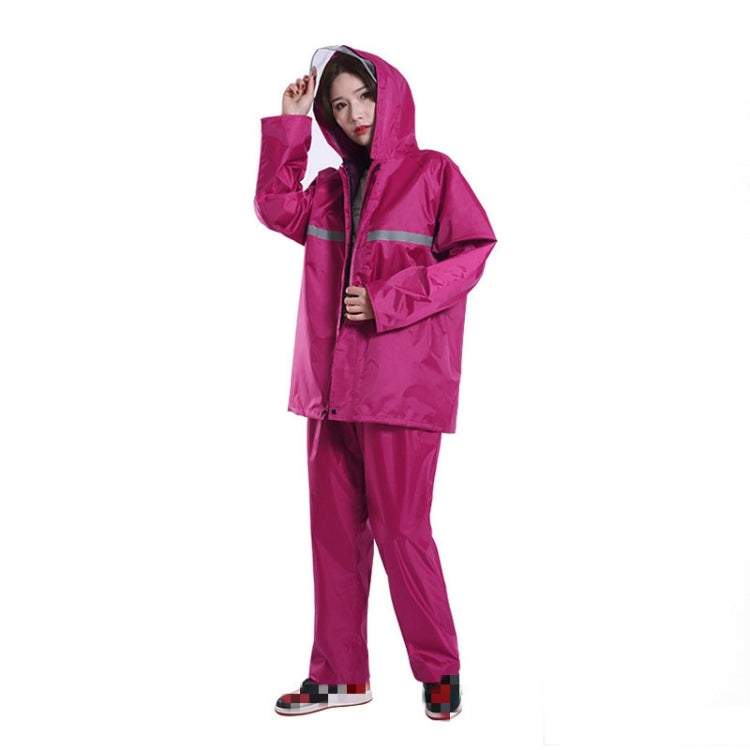 Thickened Labor Protection Reflective Raincoat Rain Pants Split Suit Adult Outdoor Oxford Cloth Riding Duty Raincoat, Size: 3XL