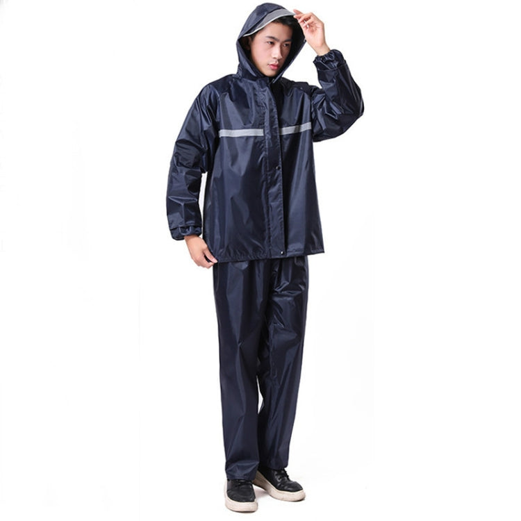 Thickened Labor Protection Reflective Raincoat Rain Pants Split Suit Adult Outdoor Oxford Cloth Riding Duty Raincoat, Size: 5XL