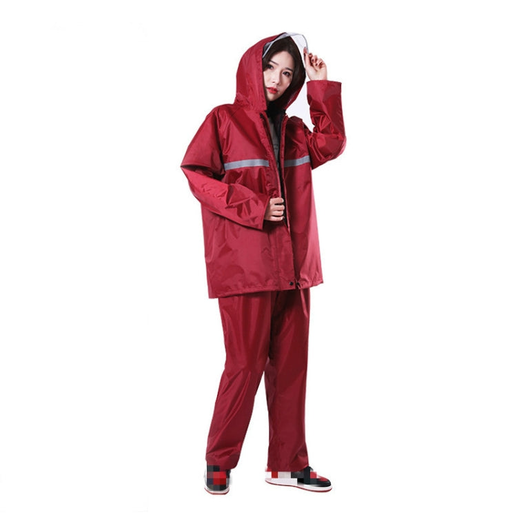 Thickened Labor Protection Reflective Raincoat Rain Pants Split Suit Adult Outdoor Oxford Cloth Riding Duty Raincoat, Size: 5XL