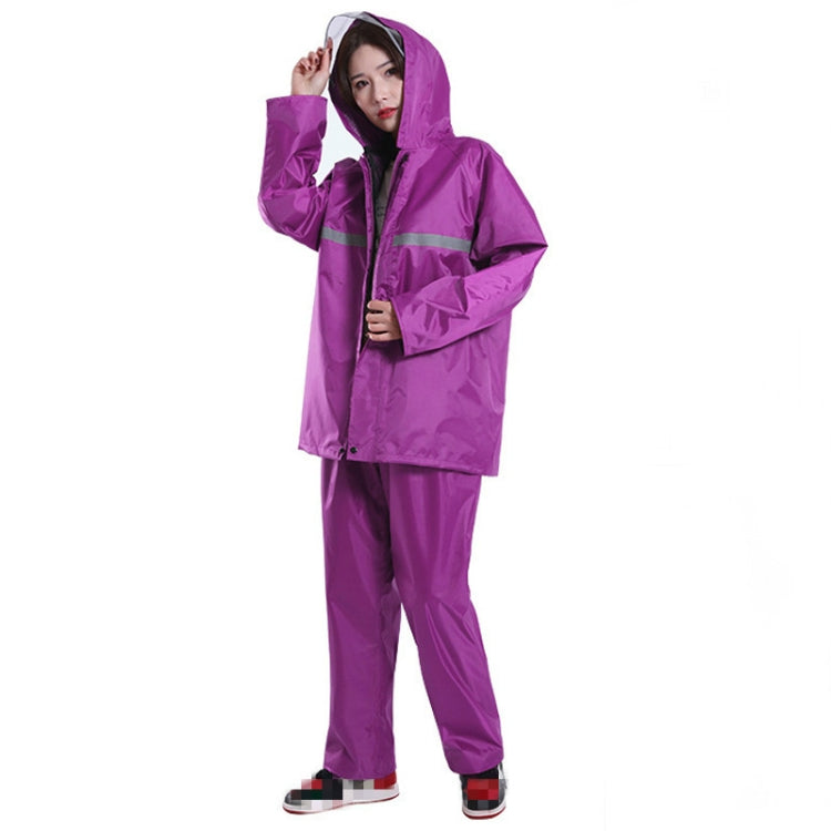 Thickened Labor Protection Reflective Raincoat Rain Pants Split Suit Adult Outdoor Oxford Cloth Riding Duty Raincoat, Size: 5XL