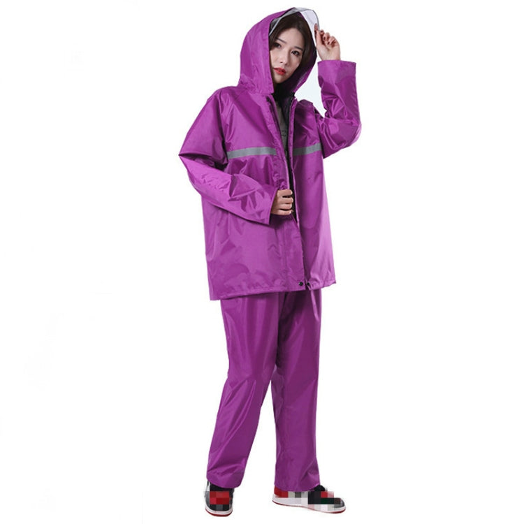 Thickened Labor Protection Reflective Raincoat Rain Pants Split Suit Adult Outdoor Oxford Cloth Riding Duty Raincoat, Size: 5XL