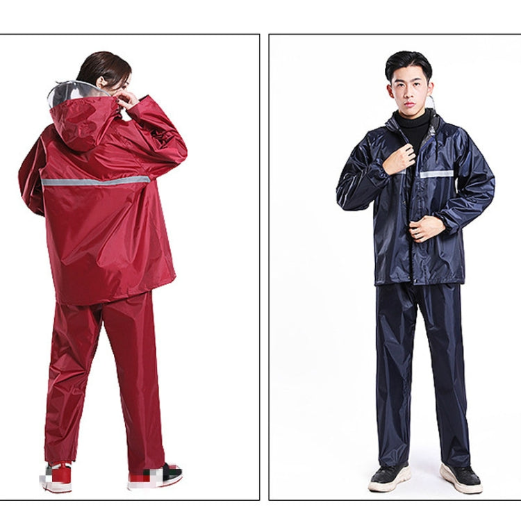 Thickened Labor Protection Reflective Raincoat Rain Pants Split Suit Adult Outdoor Oxford Cloth Riding Duty Raincoat, Size: 5XL