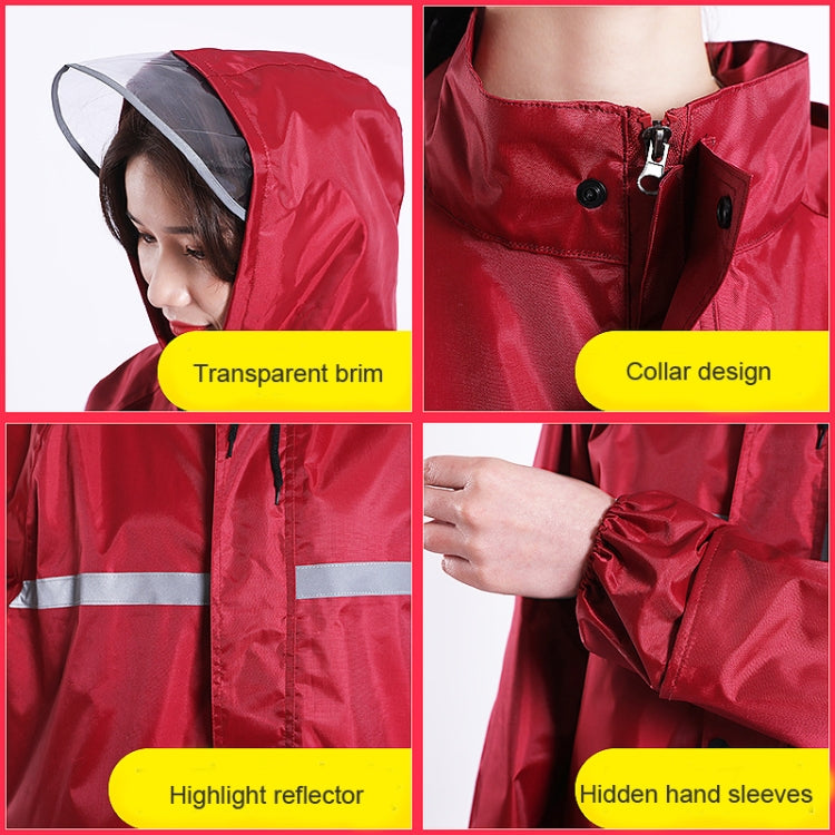 Thickened Labor Protection Reflective Raincoat Rain Pants Split Suit Adult Outdoor Oxford Cloth Riding Duty Raincoat, Size: 5XL