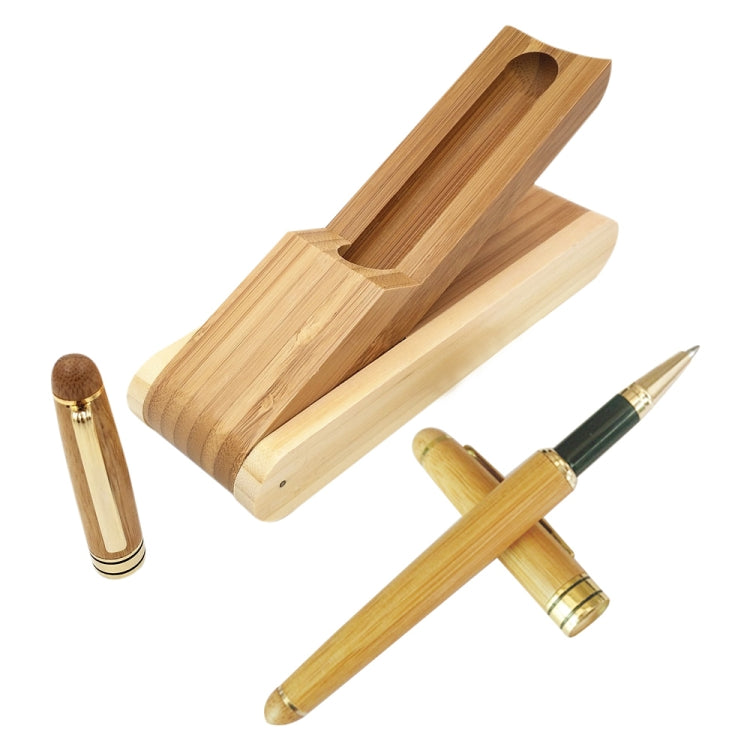 Creative Wooden Pen Set with Pen Box Student Stationery Office Gifts, Style:Signing Pen+Pen Box