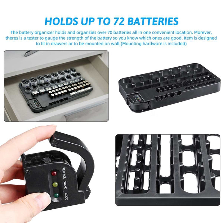 MZK019 Multifunctional Battery Test Battery Strength Indicator Storage Box