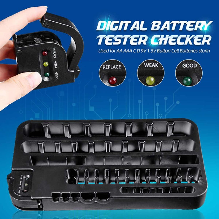 MZK019 Multifunctional Battery Test Battery Strength Indicator Storage Box