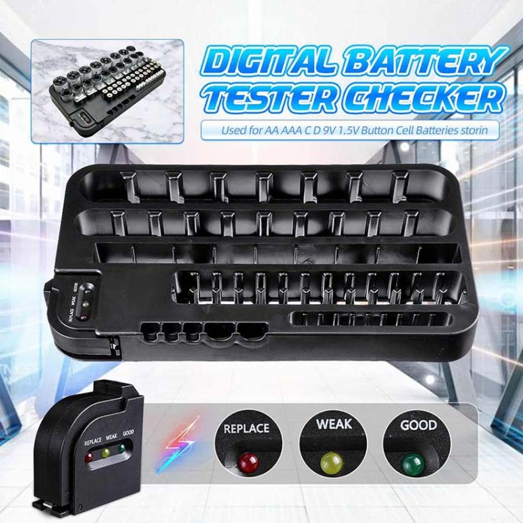 MZK019 Multifunctional Battery Test Battery Strength Indicator Storage Box