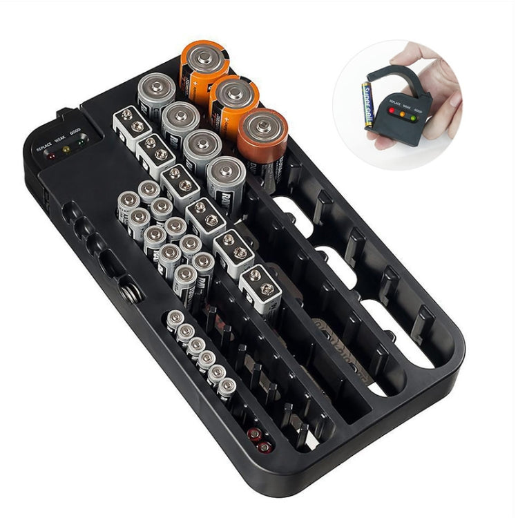 MZK019 Multifunctional Battery Test Battery Strength Indicator Storage Box
