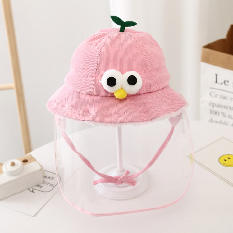 Autumn Winter Velvet Anti-Saliva Splash Anti-Spitting Anti-Fog Anti-Oil Baby Kids Cap Removable Face Shield  For 2-6 Years Old