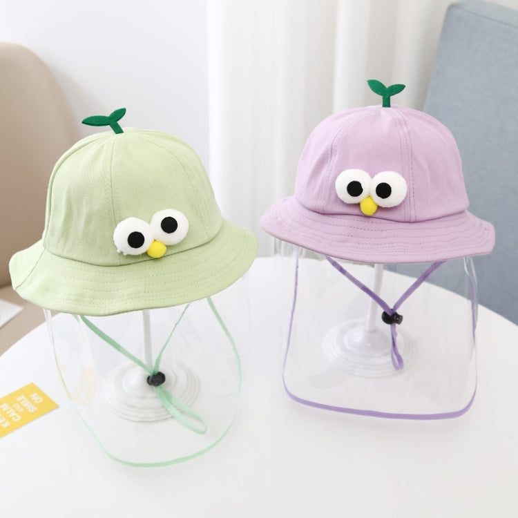 Autumn Winter Velvet Anti-Saliva Splash Anti-Spitting Anti-Fog Anti-Oil Baby Kids Cap Removable Face Shield  For 2-6 Years Old