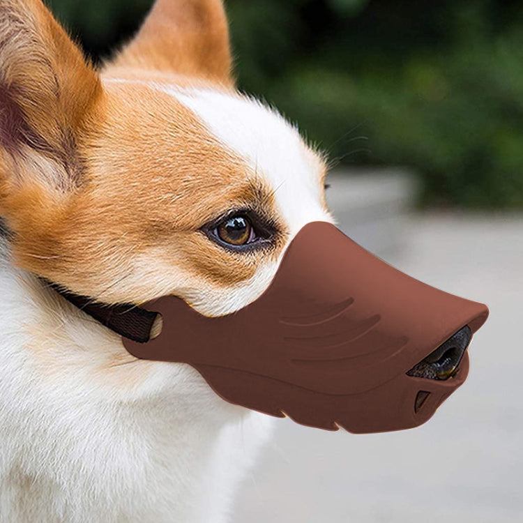 Dog Muzzle Cover Tedike Fund Fur Dog Muzzle Cover Anti-Bite Mouth Cover Silicone Supplies, Specification: S