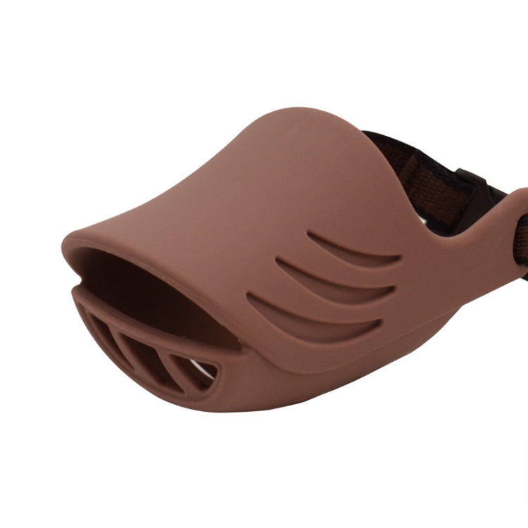 Dog Muzzle Cover Tedike Fund Fur Dog Muzzle Cover Anti-Bite Mouth Cover Silicone Supplies, Specification: S