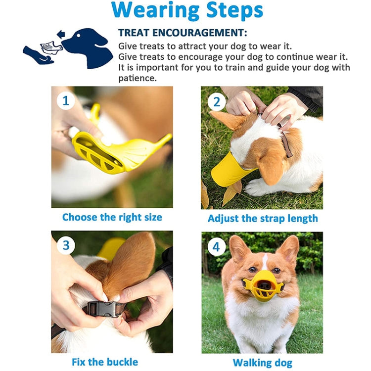 Dog Muzzle Cover Tedike Fund Fur Dog Muzzle Cover Anti-Bite Mouth Cover Silicone Supplies, Specification: M