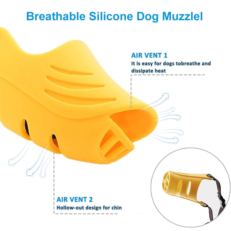 Dog Muzzle Cover Tedike Fund Fur Dog Muzzle Cover Anti-Bite Mouth Cover Silicone Supplies, Specification: L