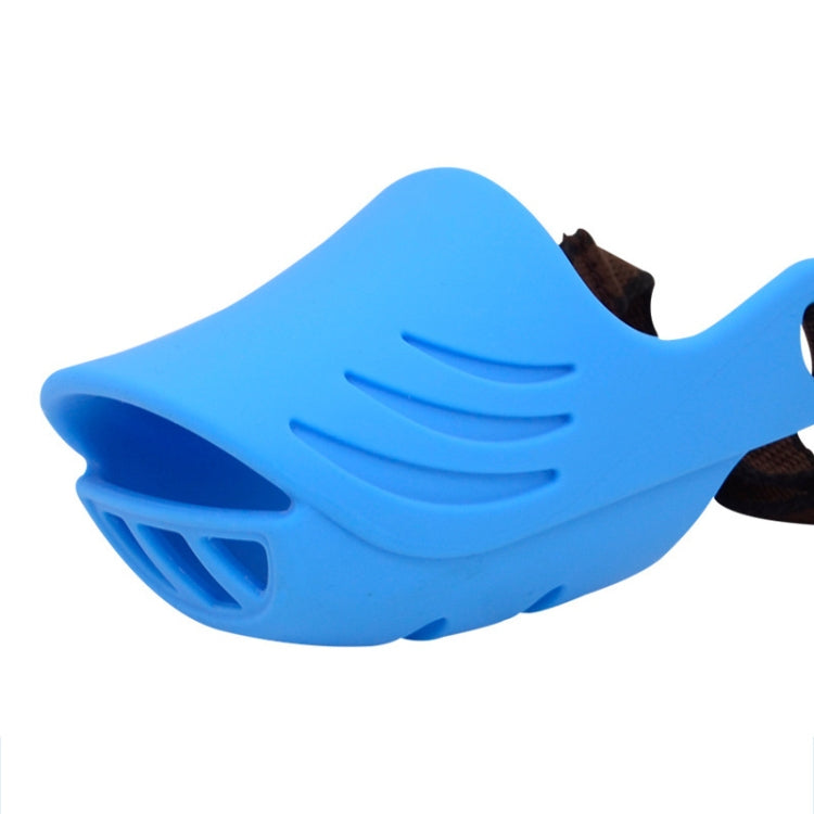 Dog Muzzle Cover Tedike Fund Fur Dog Muzzle Cover Anti-Bite Mouth Cover Silicone Supplies, Specification: L