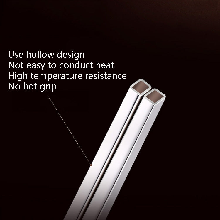 4 PCS 304 Stainless Steel Chopsticks Tableware, Specification: Chopsticks